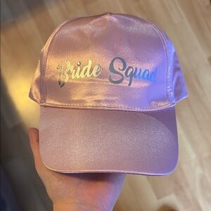 LAST CHANCE JAN 31 Ardene Light Pink Satin Bride Squad Bridesmaids Ball Cap